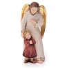 Guardian Angel with Girl, Modern Style in Val Gardena Wood