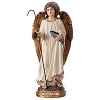 archangel raphael resin statue 29 cm fish and staff