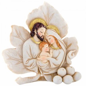 painting holy family leaf shaped