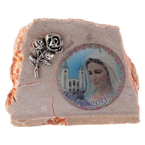Medjugorje stone with Mary