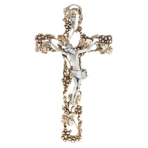 6 Tall VILLAGE GIFT IMPORTERS White Acrylic Wall Cross Crucifix Metal Detailed Jesus Christ