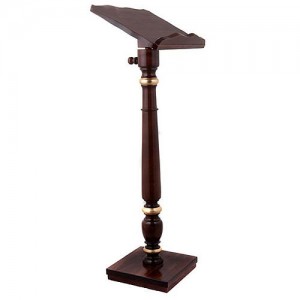 Golden decorated wood lectern