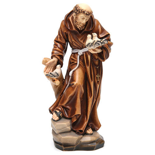 saint francis statue coloured realistic style