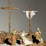 Jeasus removed from the cross easter nativity scene