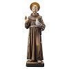 st francis wooden statue painted