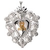votive sacred heart with marian symbol