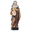 saint clare statue 12cm multilingual prayer