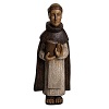 saint dominic statue in painted wood 46 cm