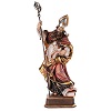 valgardena coloured wooden statue of saint gregory with dove
