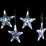 Star Christmas lights 50 leds ice white internal and external use