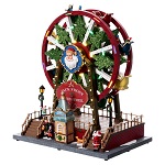 christmas wheel with santa claus 35x30x20 cm