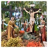 Jesus on the cross with Mary at his feet scene 9 cm