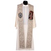 ivory stole st philip neri decoration of gilt thread