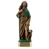 st. roche plaster 30 cm hand painted statue arte barsanti.