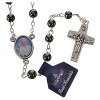 rosary with pope francis in haematite 6mm