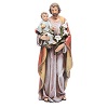 Statue of Saint Joseph with the Child Jesus, made of painted wood paste, 15 cm.