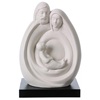 oval shape holy family statue in white porcelain 8 in