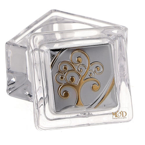 Favor box Tree of Life glass 5x5x5 cm