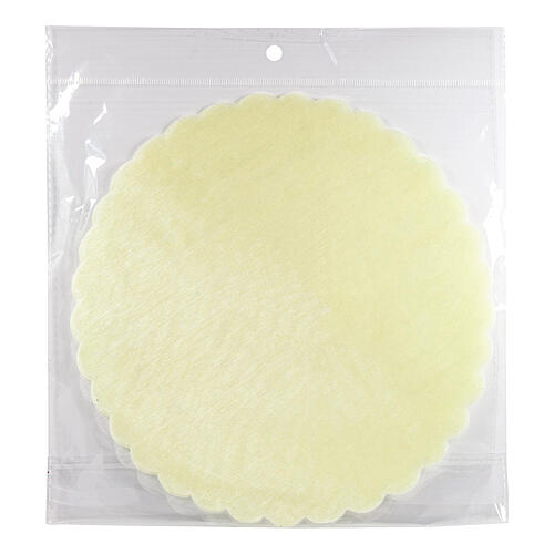 Lace gift favor bags 50 pcs round ivory 23 cm 